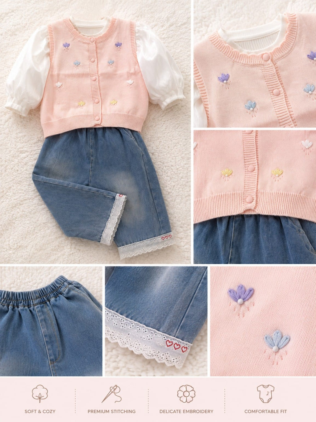 🎀 Denim & Pretty Pastels 🎀